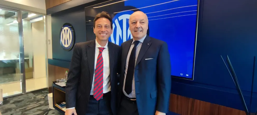 Moretti con Marotta, director deportivo del Inter