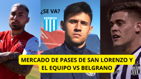 MERCADO DE PASES DE SAN LORENZO Y EL EQUIPO VS BELGRANO