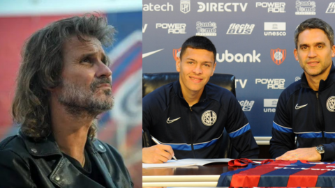 Insúa, Matías Caruzzo y Elías Báez tras renovar con San Lorenzo