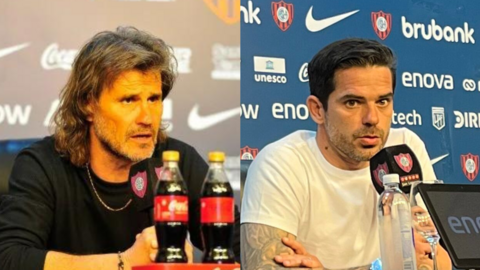 Insúa y Gago tras el San Lorenzo vs Racing