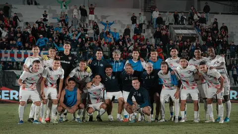 El plantel de San Lorenzo festejó un nuevo trunfo en la Serie Río de la Plata.