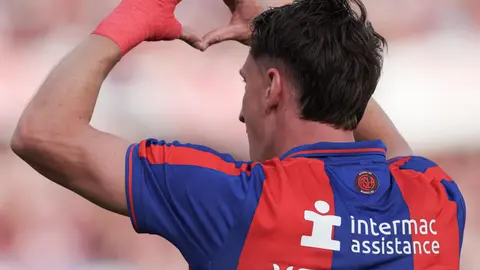 Andrés Vombergar marcó el gol del triunfo de San Lorenzo ante Talleres.