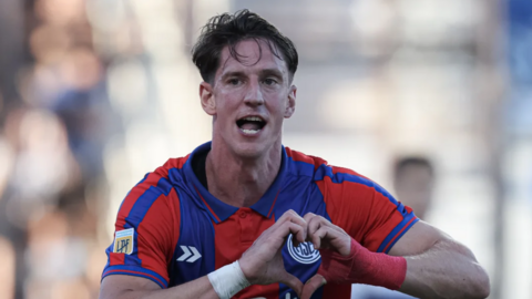 La Bomba, Andrés Vombergar, el goleador de San Lorenzo.