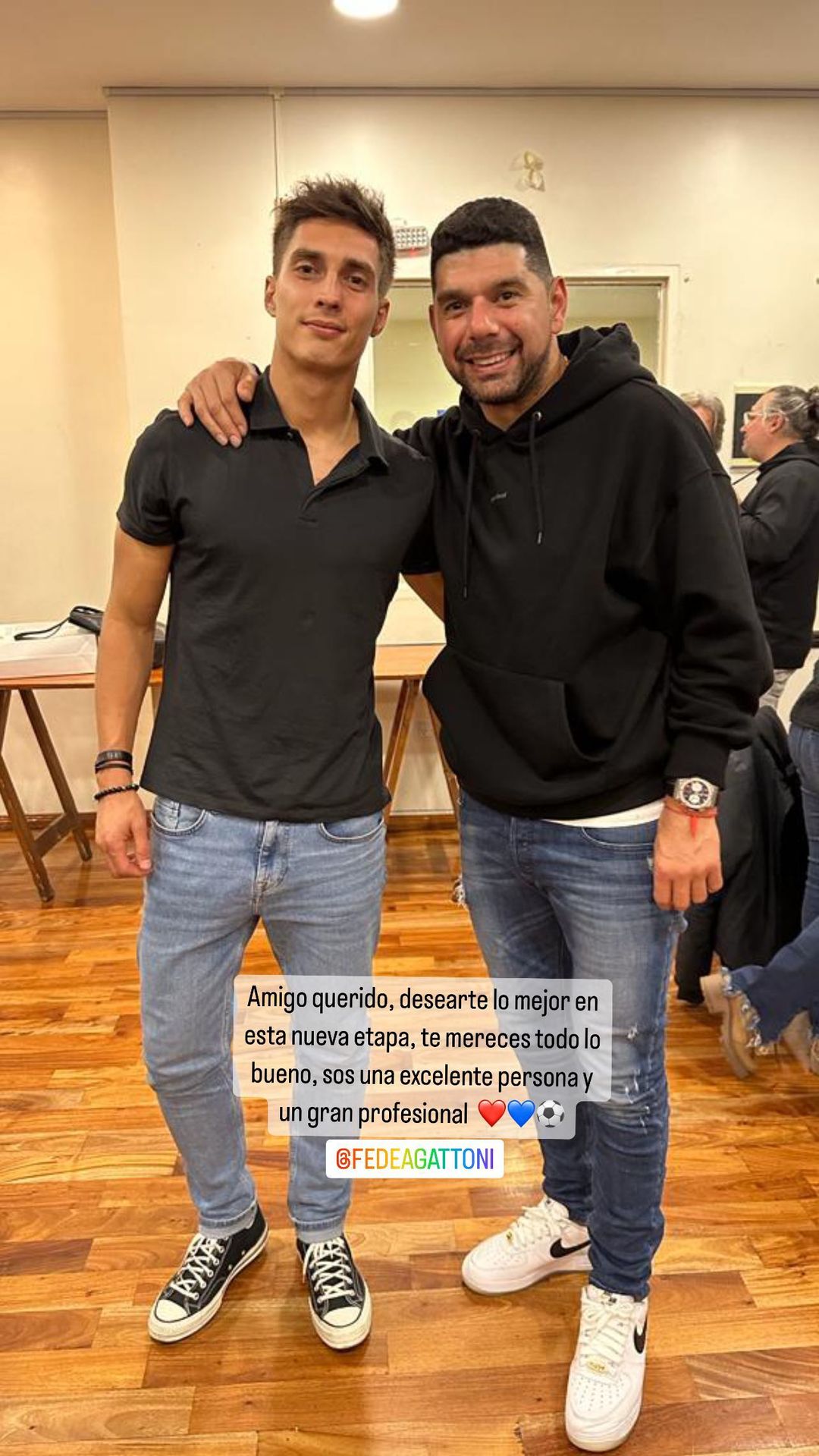 Néstor Ortigoza con Federico Gattoni