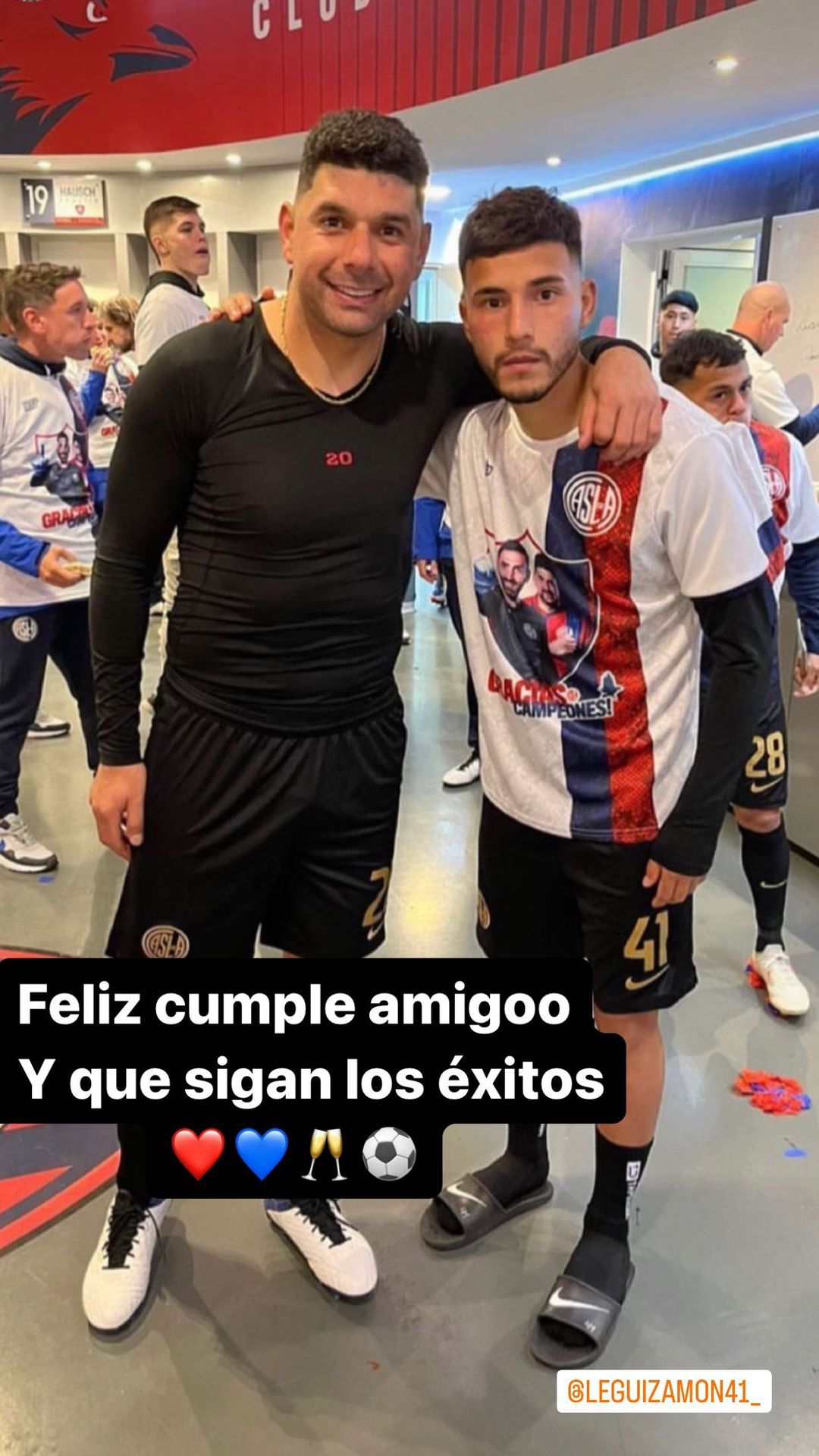 Néstor Ortigoza en sus redes sociales con Iván Leguizamón