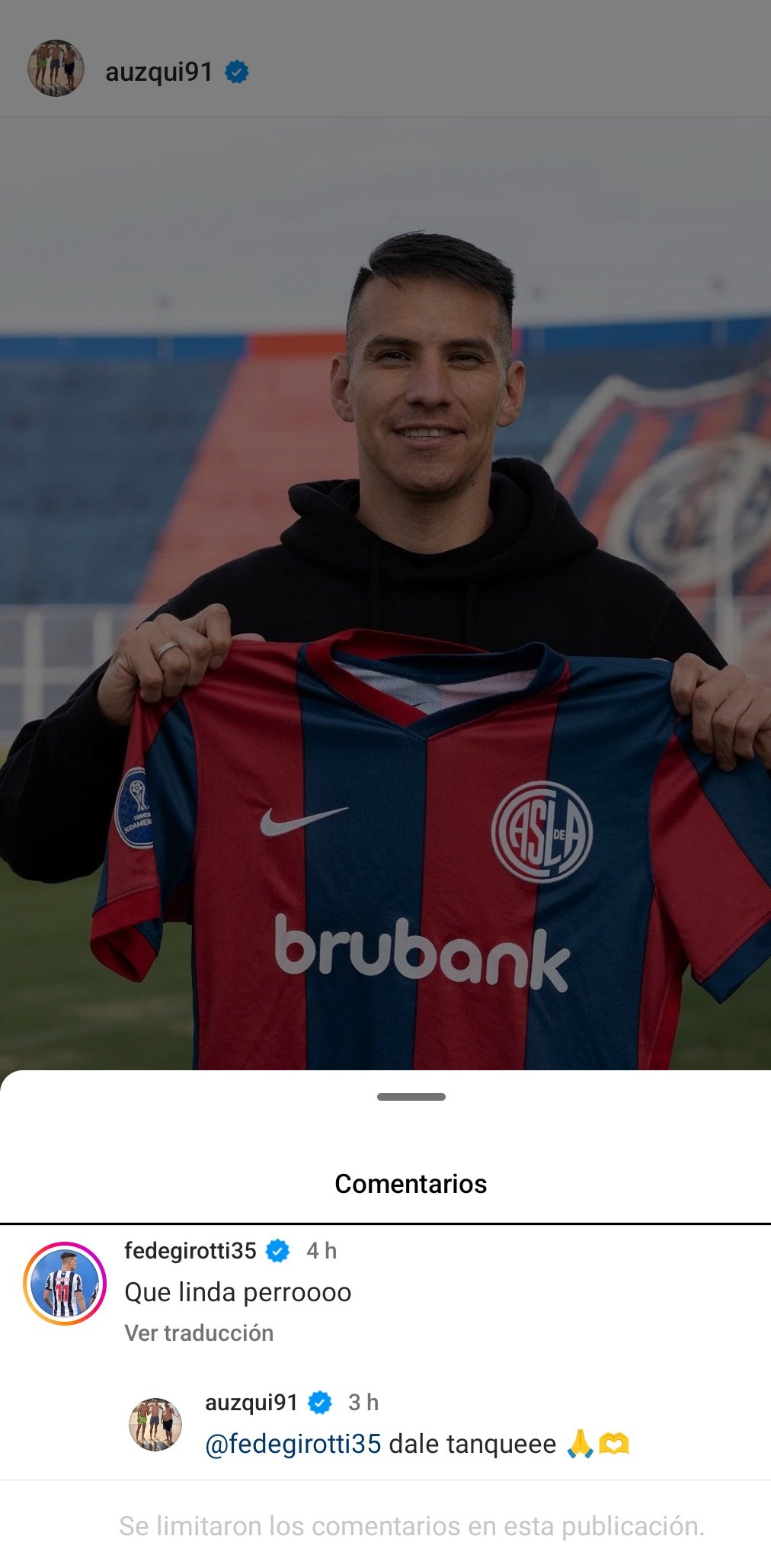 El guiño de Girotti a San Lorenzo