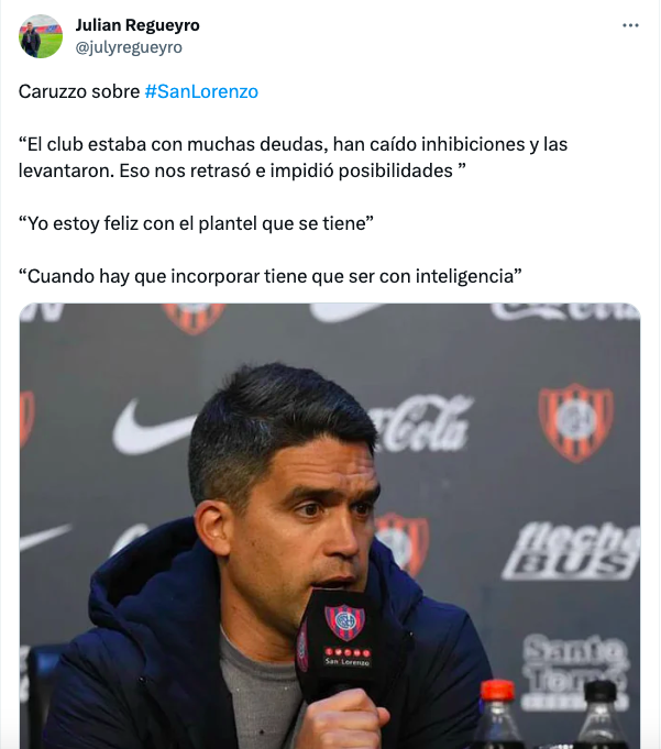 Matías Caruzzo y sus declaraciones