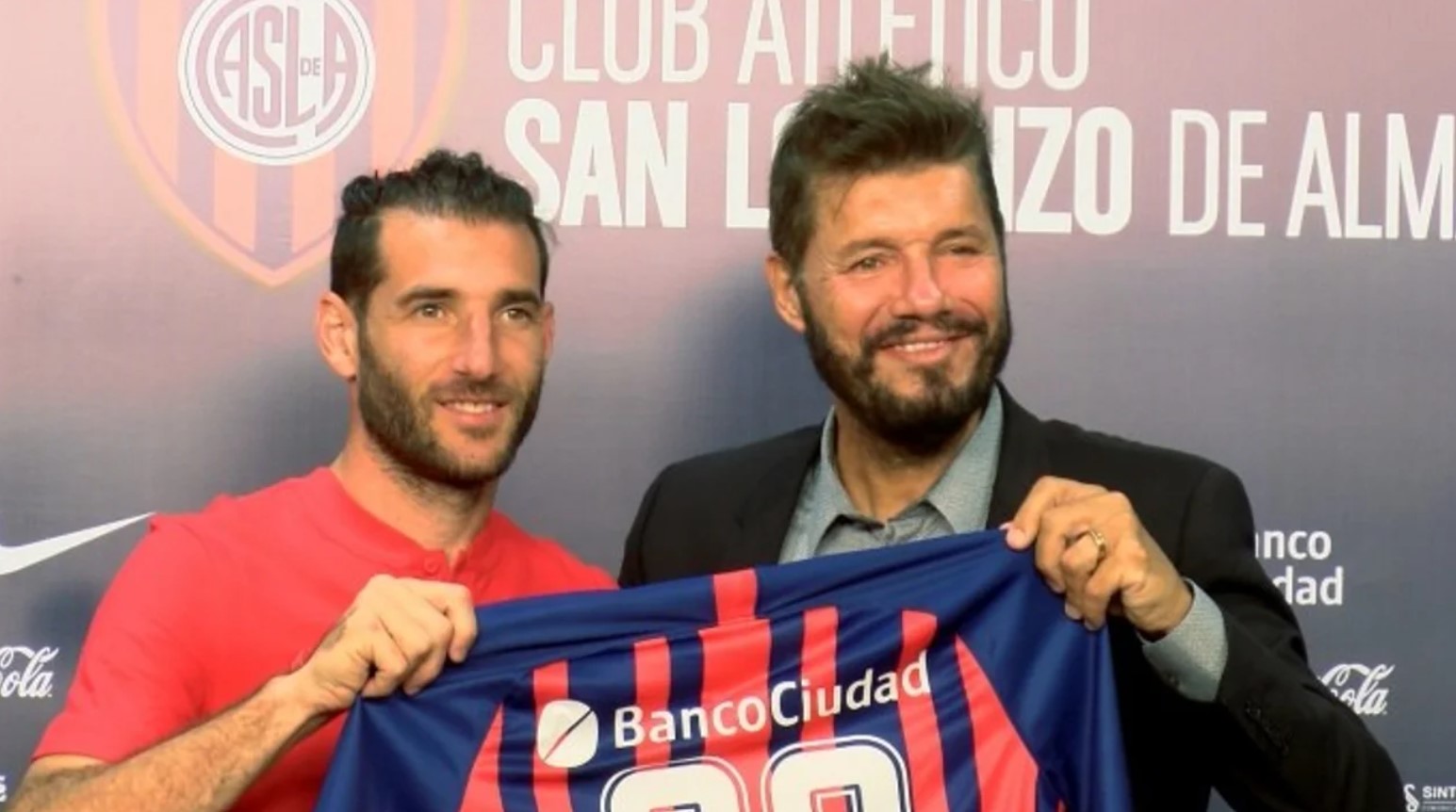 Piatti y Tinelli en su vuelta al club