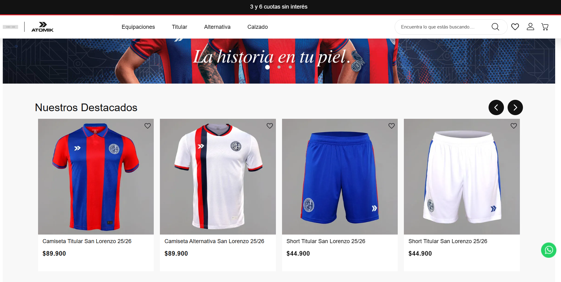 Modelos y precios de la nueva indumentaria de San Lorenzo.